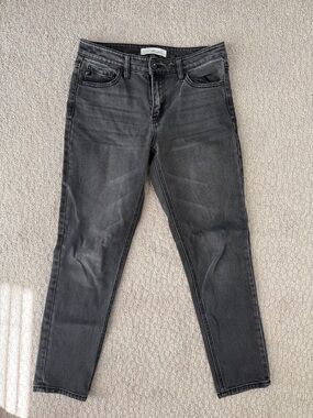 KanCan Women's Black wash Straight leg Jeans